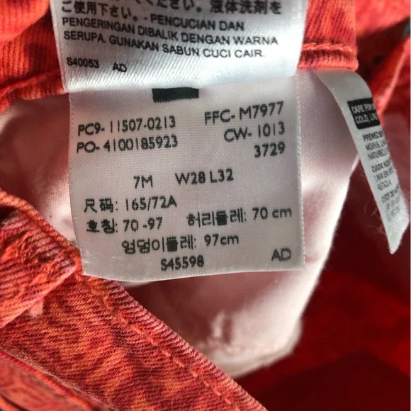 Levi’s 524 Superflow Straight Leg Bright Aztec Print Pants Jeans - Picture 12 of 13